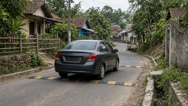 Foto sedan dengan bagasi terbuka berisi koper yang tertata rapi